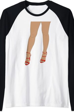 Foot Fetish Sexy Legs in Heels Foot Fetishist Raglan Baseball Tee