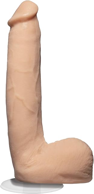 Doc Johnson Signature Series - Pierce Paris - 9 Inch Realistic ULTRASKYN Dildo with Removable Vac-U-Lock Suction Cup - F-Machine & Harness Compatible - for Adults Only, Vanilla