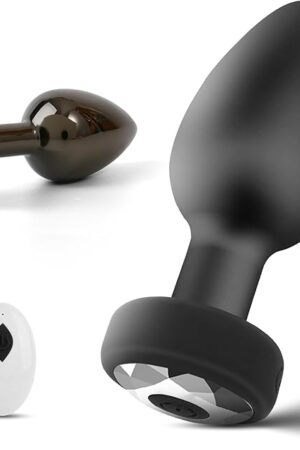 Anal Plug Vibrator with 2Pcs Butt Plug,Wireless Remote Control 10 Frequency Vibration,Small Butt Plug for Female Male Prostate Massage Vibrating Anal Sex Toys for Men