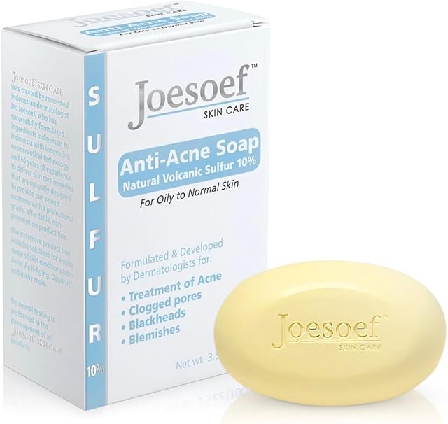 JOESOEF SKIN CARE Sulfur Soap for Acne Pharmaceutical Grade Dermatologists Approved for Acne Rosacea 100G