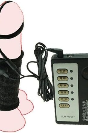 Electric Shock Enlargement Penis Sleeve Vibration Chastity Cage Penis Electric Shock Conductive Ring Play and Ball Stretcher Adult Male Ball Exercise Device for Men Sex Toys