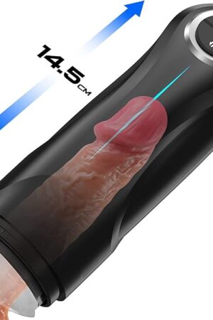 Automatic Male Masturbator Cup,3D Realistic Textured Pocket Pussy Stroker Electric Hands-Free Men Masturbation Cup 5 Thrusting Modes & 3 Female Moans,Adult Male Sex Toys for Men