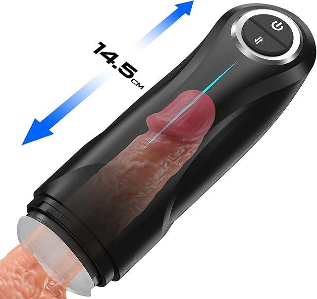 Automatic Male Masturbator Cup,3D Realistic Textured Pocket Pussy Stroker Electric Hands-Free Men Masturbation Cup 5 Thrusting Modes & 3 Female Moans,Adult Male Sex Toys for Men