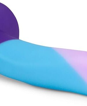 Adult Sex Toy - Realistic Dual Density Fantasy Dildo - 7.25 Inch - Suction Cup & Strap On Compatible - Beginner Dog Knot Cock for Gspot Vaginal & Anal Stimulation - Purple Haze