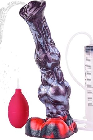 Horse Dildo Realistic Squirting Ejaculation Dildo with Strong Suction Cups for Unarmed Play G-spot Anal Plug Male & Female Erotic 10inch Penis Toys(Fantasy)