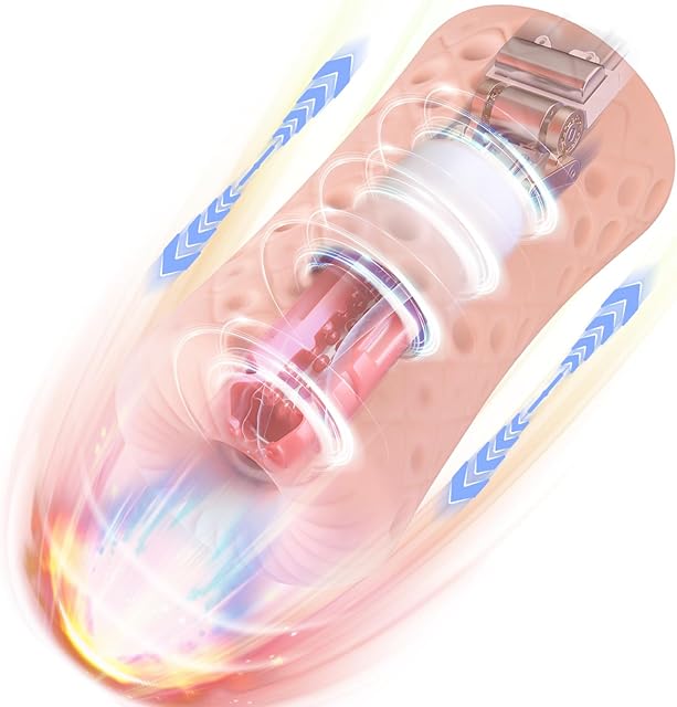 Automatic Male Masturbator Adult Sex Toy for Men, with 7 Thrusting Modes Hands-Free Silicone Sex Machine Pocket Pussy Male Sex Toys Masturbator Cup & Penis Pump 62LB