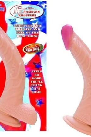 All American Whopper 8" Inch with Balls, Flesh