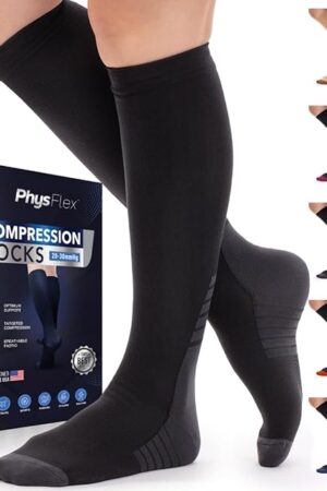 Compression Socks for Women & Men (20-30 mmHg) Support for Travel, Nurses, Pregnancy, Shin Splints, Sports and Everyday Wear