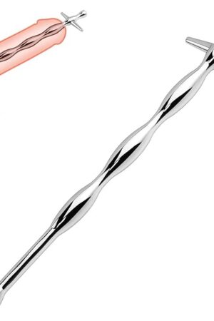 FST Stainless Steel Penis Plug, Smooth Sturdy Cruciform Multi Bead Urethral Plug Adult Sex Toys for Male Urethral Stimulation Masturbation