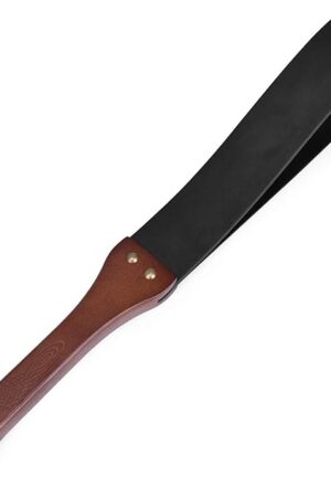 BDSM Leather Spanking Paddle with Anti-Slip Wooden Handle Couple Flirting Sexual Abuse Sex Toys Sex Factory