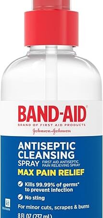 Band-Aid Brand Pain Relieving Antiseptic Cleansing Spray, Pramoxine HCl, 8 fl Oz