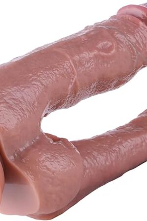 Hismith 104" Realistic Double Dildo, 797" Insertable Dual-Density Silicone Dildo with KlicLok System, Dual Use Pussy Anal Penis, Hands-Free Play Soft Sex Toy - Amazing Series