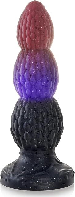 Anal Beads,669 inch Anal Dildo Silicone,Knot Dildo Dragon Dildo with Strong Suction Cup and 3 Beads,Sex Toys for Men, Women,G spot