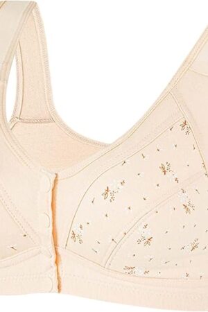Daisy Bras for Older Women Plus Size Front Closure Wireless Bra No Underwire Push up Bra Seamless Full Coverage Bras