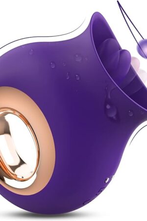 Adult Toys Rose Clitoral Vibrator, Tongue Licking Toy Vibrator with 9 Modes, Rechargeable & Waterproof Adult Sex Toys for Women Couples