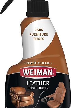 Weiman Leather Cleaner and Conditioner for Furniture - Cleans Conditions and Restores Leather Surfaces - UV Protectants Help Prevent Cracking or Fading of Leather Car Seats, Shoes, Purses