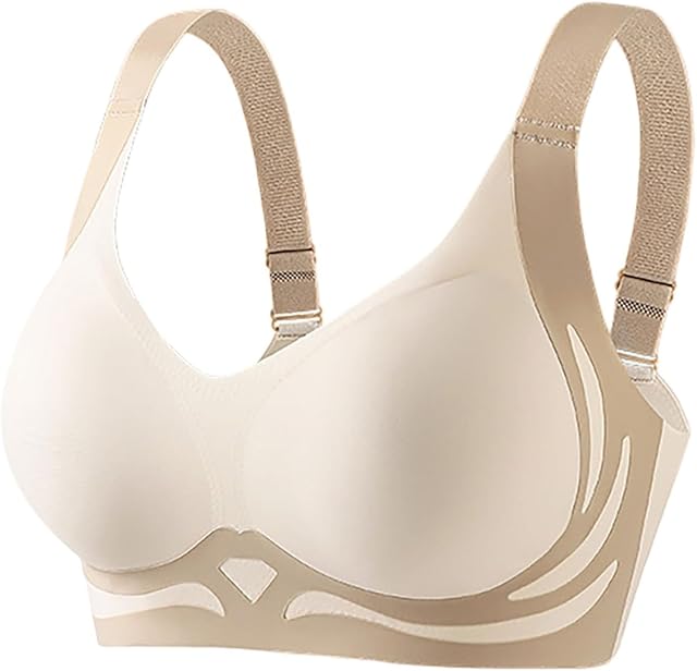 Bras for Women No Underwire Soft Push Up Bras with Support Wireless Plus Size Comfy Lifting Breast Anti Sagging Bra
