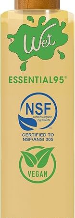 Wet Essential95, Aloe-Based Personal Lubricant and Vaginal Moisturizer, 95% Organic for Men, Women, and Couples, 4 Fl Oz