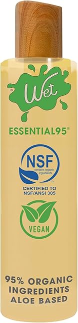 Wet Essential95, Aloe-Based Personal Lubricant and Vaginal Moisturizer, 95% Organic for Men, Women, and Couples, 4 Fl Oz