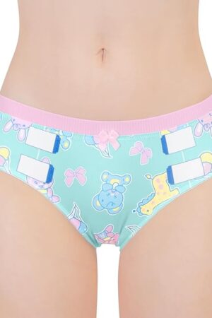 Women's Ladies Silky Underwear Full Print Hipster Briefs Babydoll Baby Parade 'Oopsie' Potty Panties