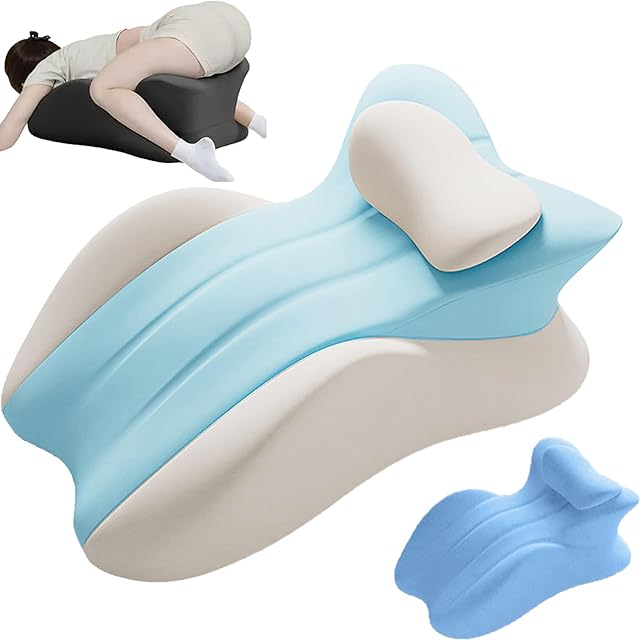 Intimacy Wedge Pillow for Couples, Low-Profile Butt Cushion with Discreet Look for Bedroom Privacy, 3D Contoured Design for Full-Body Relaxation (Multi-B)