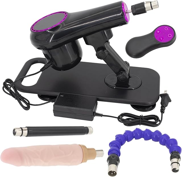 FREDORCH Mini Sex Machine Wireless Telescopic Linear Actuator Thrusting Machines for Women DC Electric Motor Reciprocating Mechanism 3XLR Connector More Attachments (3 Attachments)