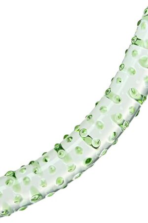 Glass Dildo 748" Pleasure G-spot Wand Butt Plug Double Ended Dildo with Pleasure Pellets Prostate Massager Masturbation Sex Toy for Men Women Lesbian