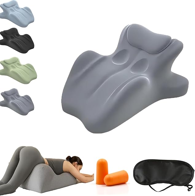 Chiro Monk Couple Pillow, 2025 New Chiromonk Couples Pillow, Memory Foam Wedge Cushion for Intimacy Support & Back, Ideal for Sitting and Lying (Gray)