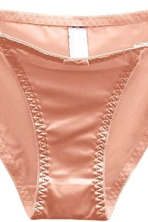 Women's Seamless Underwear Sexy Satin Cheeky No Show Panties High Cut Stretch Bikini Breathable Briefs Ladies Hipster