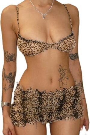 Women lingerie Pajama Set Sexy Frill Trimmed Bra Ruched Lolita Bloomers Pj Shorts Babydoll Gingham Sleepwear