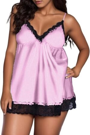 Womens Seductive Lace Lingerie Lingerie Nightdress Lace Size Sexy Sleepwear Underwear Plus