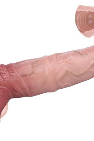 Huge Penis Sleeve Silicone Dildo Extender Cock Sleeve - Penis Extension Realistic Sleeve Male Enlarger Sleeve, Penis Enlargement Sleeve Cock Extender for Men Adult Sex Toy