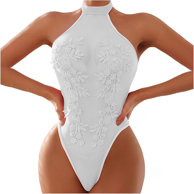 Europea and America New Foreign Trade Flowers See Through Sexy Lingerie for Women with Garter and Stockings