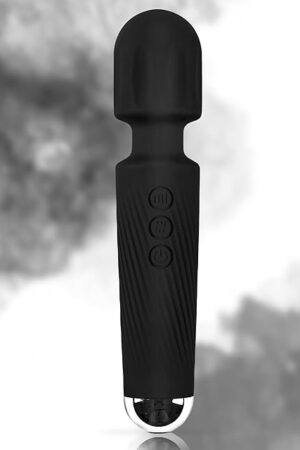Vibrator Wand Sex Toys,Clit Stimulator Vibrators,Vibrator for Woman,Wand Massager Sex Toy,20 Patterns,8 Speeds of Pleasure,Quiet Adult Sex Toys,Waterproof, for Women Partner Play Gifts (Black)