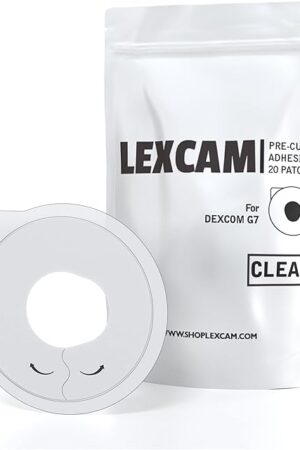 Adhesive Patches Pre-Cut for Dexcom G7, Stelo ? Pack of 20 ? Waterproof, Transparent Overpatches for Continuous Glucose Monitoring, Sensor is NOT Included