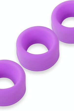 LeLuv Premium Silicone Sleeves Set of 3 Large - for 2.0"-2.5" Diameter Penis Vacuum Pump Cylinders Without Flange