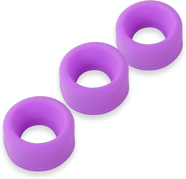 LeLuv Premium Silicone Sleeves Set of 3 Large - for 2.0"-2.5" Diameter Penis Vacuum Pump Cylinders Without Flange