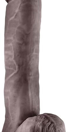 Eden Adult Sex Toys - Ultra Soft Dual Density Realistic Dildo - 11.5 Inch  Lifelike Giant Suction Cup Dildo for G-spot & Anal Play - Huge Thick Strap on Penis for Women Men & Couples Pleasure - Brown