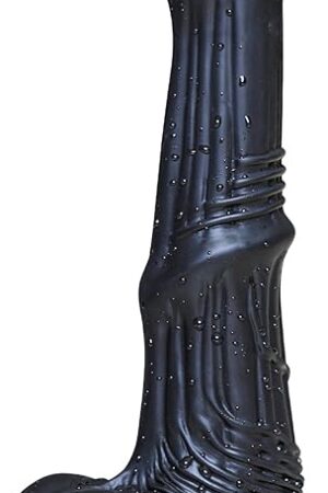 House Dildo Liquid Silicone Material No Any Smell Big Adult Sex Toys Vaginal G-spot Animal Penis for Women Female Couple(Black)