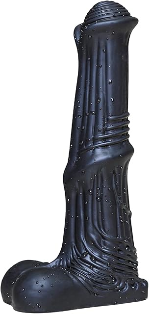House Dildo Liquid Silicone Material No Any Smell Big Adult Sex Toys Vaginal G-spot Animal Penis for Women Female Couple(Black)
