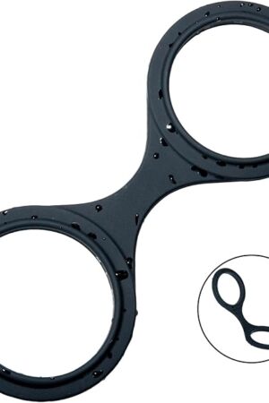 Handcuffs Silicone Toys, Realistic Police Style Costume Prop for Halloween?Black?