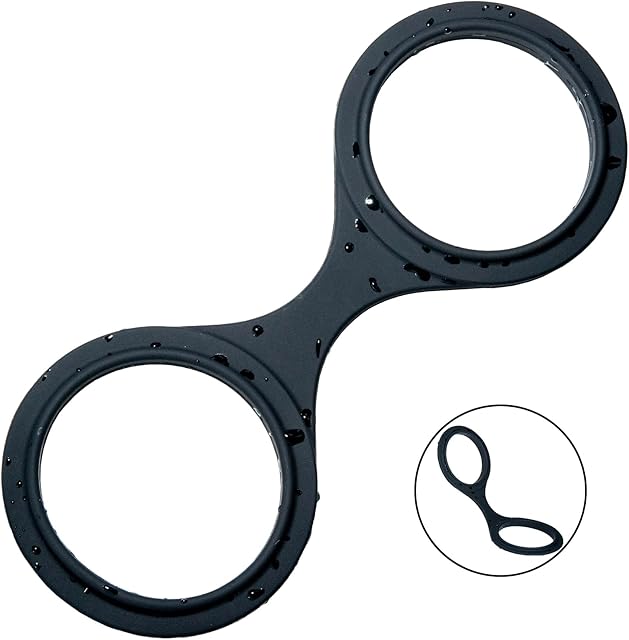 Handcuffs Silicone Toys, Realistic Police Style Costume Prop for Halloween?Black?