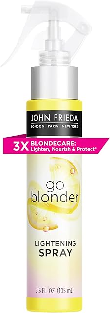 John Frieda Go Blonder Lightening Spray, Controlled Hair Lightener to Gradually Lighten Hair, with Citrus and Chamomile BlondMend Technology, 35 Oz