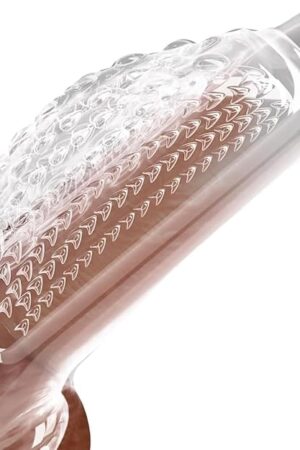 Clear Penis Sleeve Extender Cock Sleeves Cock Sheath with Anti-Slip Delay Ejaculation Testicle Toys Ultra-Soft Penis Sleve Penis Enlarger Girth Pennis Sleeve Girth Enhancer for Men