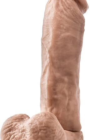 Eden Adult Sex Toys - Realistic Big Dildo - 9.5 Inch Large - Huge Anal Dildo with Suction Cup for Hands-Free Play - Thick Strap on Penis for G-Spot & Vaginal Stimulation - Women Men Couples - Beige