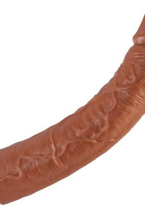 15.12 inch Long Dildo Huge Brown Anal Dildo no Balls,Realistic Extra Long Dildos Anal Plug with Small Glans and Strong Suction Cup Dildos for Deepest Sex Sex Toy for Women Men Gay