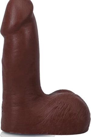 Doc Johnson The Realistic Dildo- 5 Inch ULTRASKYN with Removable Vac-U-Lock Suction Cup - F-Machine and Harness Compatible - for Adults Only, Chocolate