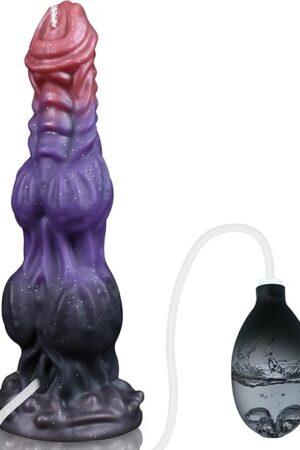 9.6" Monster Dildo Squirting Fantasy Dildo Dragon Horse Dildo with 2 Big Knots, Dog Dildo Knotted Ejaculating Toy with Strong Suction Cup, Big Anal Dildo Silicone Huge Dildo, Adult Toys for Women Men
