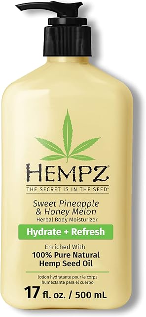 HEMPZ Body Lotion - Sweet Pineapple and Honey Melon - Daily Moisturizing Cream - 17oz