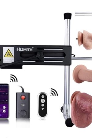 Hismith Premium Sex Machine with App Control, Thrusting Love Machine Device with Adult Sex Toy Silicone Attachments Bundle